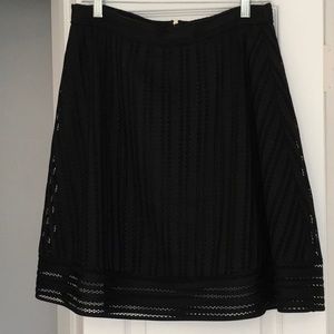 J. Crew Black Lace Skirt
